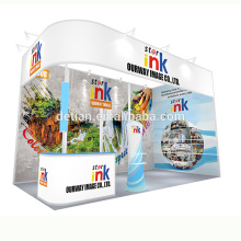 DeTIAN offrent 3x6m ou 10x20ft stand de stand d&#39;exposition en aluminium personnalisé avec stiker d&#39;impression